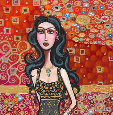 Frida Kahlo - Klimt Woman � 2007 Cate Rangel 