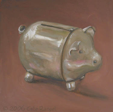 Piggy Bank Painting  Cate Rangel